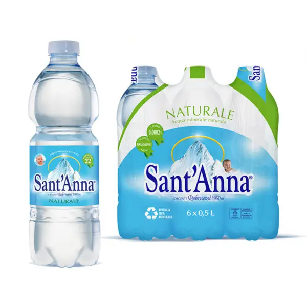 Sant'Anna Naturale - Still Mineral Water- 6 Pk- 16.9Fl. Oz.- Made in Italy