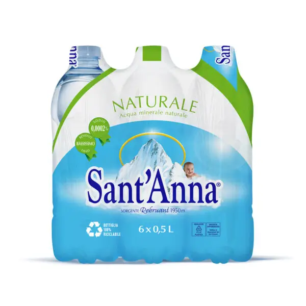 Second image of Sant'Anna Naturale - Still Mineral Water- 6 Pk- 16.9Fl. Oz.- Made in Italy